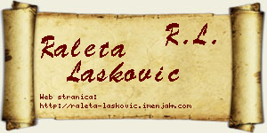 Raleta Lasković vizit kartica